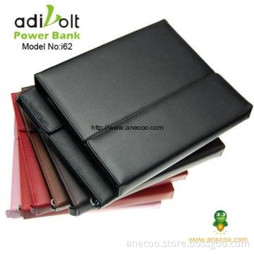 Fashion Leather Power Charger Case Portalbe External Battery for iPad